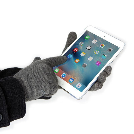 Gants pour écran tactile Moshi Digits - Gants pour écran tactile de smartphone (L) (gris foncé)