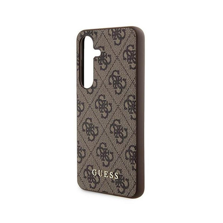 Guess 4G Metall Gold Logo - Samsung Galaxy S24 Tasche (braun)