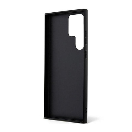 Guess Glitter Flakes Metal Logo Case - Samsung Galaxy S23 Ultra (noir)
