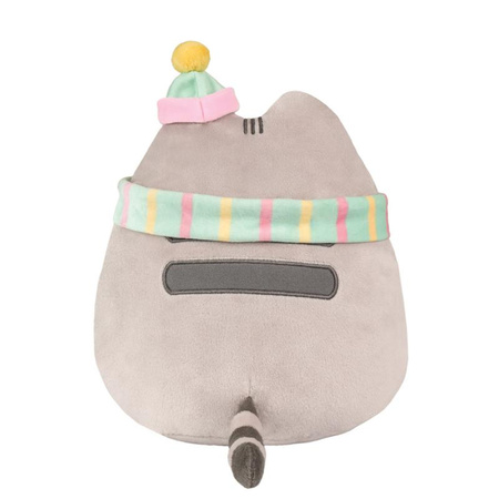 Pusheen - Mascotte di peluche con sciarpa e cappello 24 cm