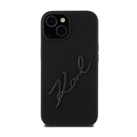 Karl Lagerfeld Silicone Karl Script - iPhone 15 Case (black)