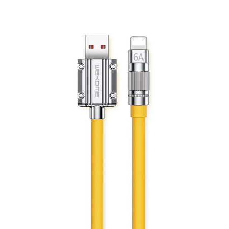 WEKOME WDC-186 Wingle sorozat - USB-A Lightning gyors töltő csatlakozókábel 1 m (sárga)
