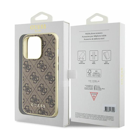 Guess 4G Charms Kollektion - iPhone 15 Pro Tasche (braun)