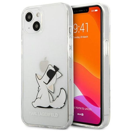Karl Lagerfeld Choupette Fun - pouzdro pro iPhone 13 (průhledné)