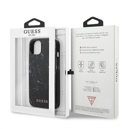 Guess Marble - iPhone 13 Tasche (schwarz)