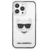 Karl Lagerfeld Choupette Head - Etui iPhone 13 Pro (przezroczysty / czarna ramka)