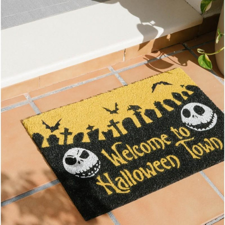 WYCIERACZKA POD DRZWI WEWNĘTRZNA HALLOWEEN 40x60 KOKOSOWA Z NAPISEM