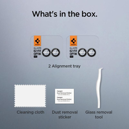 Spigen Optik Pro HD GLAS.TR EZ Fit Camera Protector 2-Pack - ochranné sklo objektivu pro Samsung Galaxy Z Flip 7 (Black)