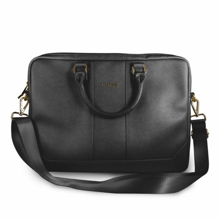 Guess Saffiano Look Computer Bag - Sacoche pour ordinateur portable 15" (noir)