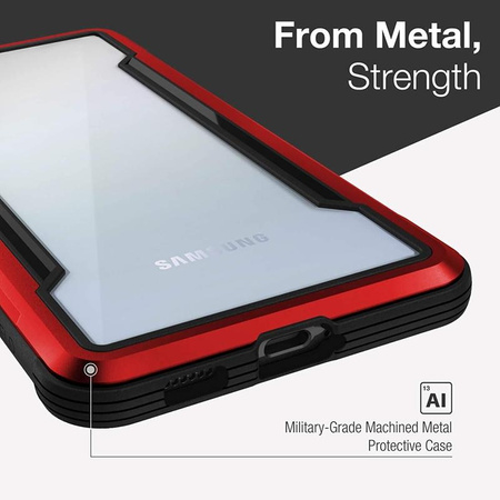 X-Doria Raptic Shield - Coque aluminium Samsung Galaxy S21+ (Protection antimicrobienne) (Rouge)