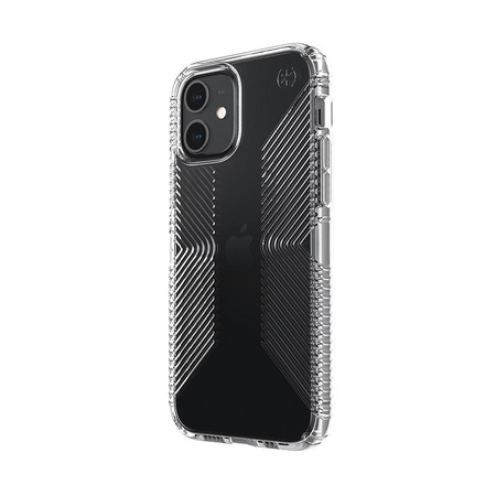 Speck Presidio Perfect-Clear with Grips - Coque pour iPhone 12 / iPhone 12 Pro avec revêtement MICROBAN (transparent)