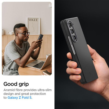 Spigen Airskin Pro - tok Samsung Galaxy Z Fold 5 (fekete)
