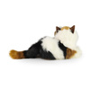 Rappa - Mascotte en peluche réaliste Chat calicot couché 30 cm Respect de l'environnement