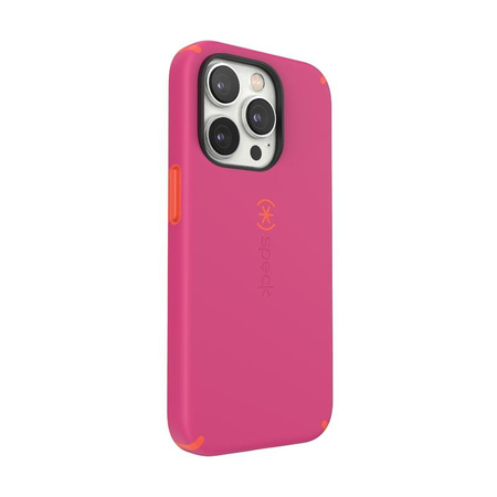 Speck CandyShell Pro + MagSafe - iPhone 14 Pro Tasche mit MICROBAN Beschichtung (Digital Pink / Energy Red)