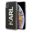 Karl Lagerfeld Logo Karl - Coque pour iPhone Xs Max (or pailleté)