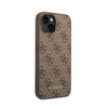 Guess 4G Metall Gold Logo - iPhone 15 Plus Tasche (braun)