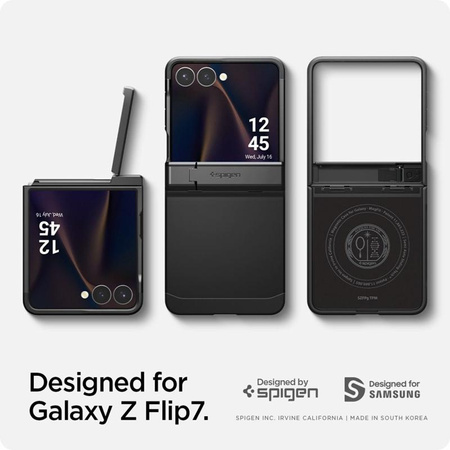Spigen Tough Armor Pro MagSafe - Etui pour Samsung Galaxy Z Flip 7 (Noir)