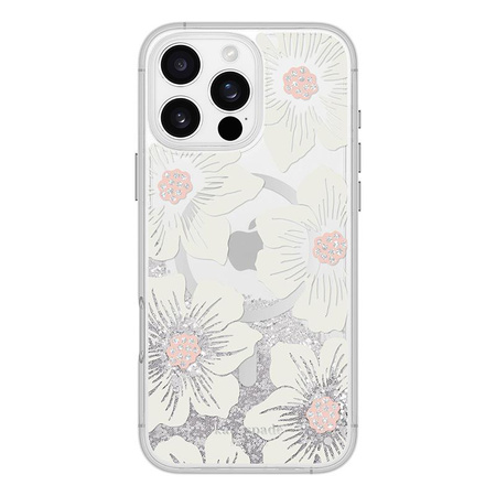 Kate Spade New York Flüssigkeit Glitter MagSafe - iPhone 16 Pro Max Fall (Hollyhock Floral)