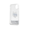 Karl Lagerfeld Liquid Glitter NFT Choupette Head - Coque iPhone 11 (argent)