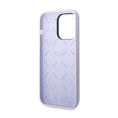 Guess Silicone Vintage - Hülle für iPhone 14 Pro (Lila)