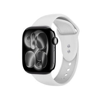 Řemínek Crong Liquid - Apple Watch 44/45/46/49 mm (bílý)