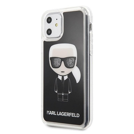 Karl Lagerfeld Iconic Glitter - iPhone 11 tok (fekete)
