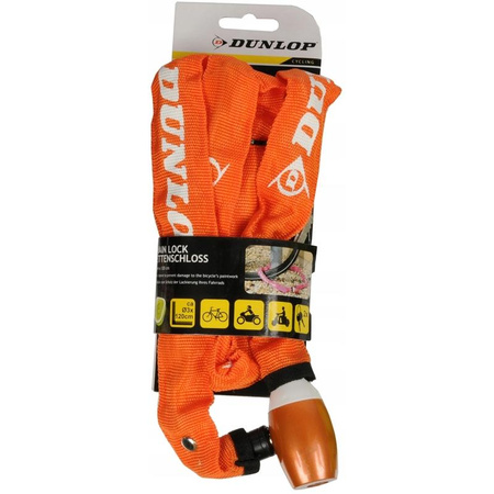 Dunlop - Bicycle lock chain 120cm (Orange)