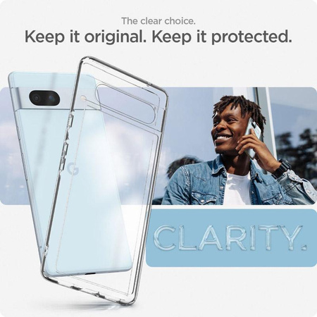 Spigen Ultra Hybrid - Étui pour Google Pixel 7A (Transparent)