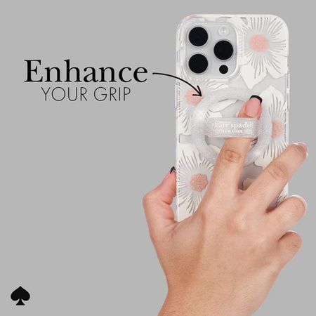 Kate Spade New York Magnetic Loop Grip - MagSafe držák na prst (The Sparkle Silver)