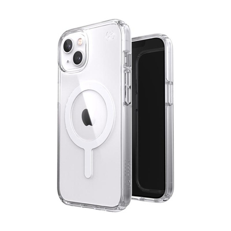 Speck Presidio Perfect-Clear + MagSafe - pouzdro pro iPhone 13 s povrchovou úpravou MICROBAN (čiré)