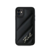 Karl Lagerfeld Diagonal Quilted Script - pouzdro pro iPhone 11 (černé)