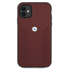 BMW Leather Curve Perforate HC - Étui pour iPhone 11 (rouge)