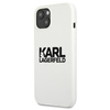 Karl Lagerfeld Silicone Stack Logo - pouzdro pro iPhone 13 mini (bílé)