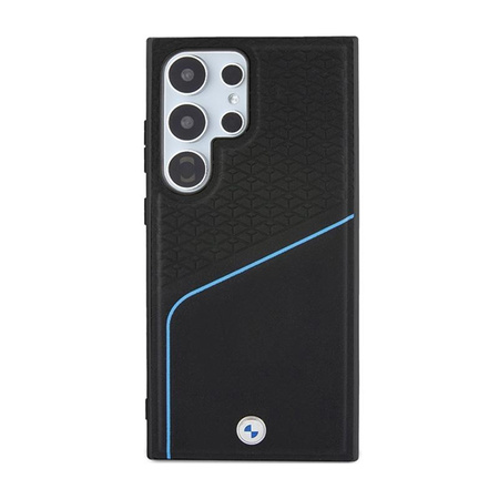 BMW Signature Leather Textured & Line MagSafe - Étui Samsung Galaxy S24 Ultra (noir)