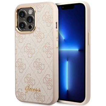 Guess 4G fém fényképezőgép tok - iPhone 14 Pro Max tok (rózsaszín)