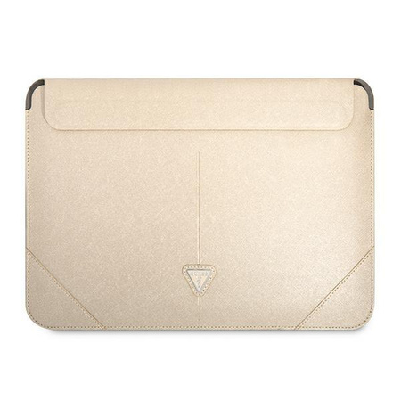 Guess Saffiano Triangle Logo Sleeve - 13" / 14" Notebook Case (beige)