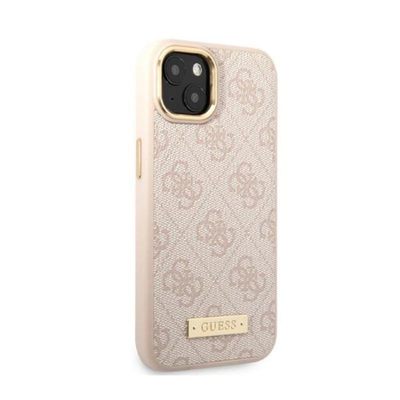 Guess 4G Logo Plate MagSafe - Etui iPhone 13 (różowy)