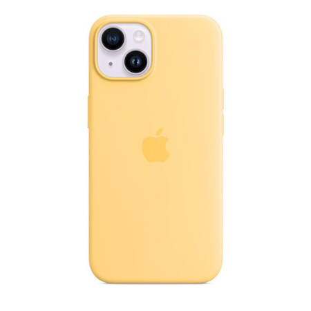 Apple Silicone Case - Silikonowe etui z MagSafe do iPhone 14 (bladożółty)