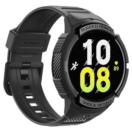 Spigen Rugged Armor Pro - Pánt + tok Samsung Galaxy Watch 6 40 mm-es órához (fekete)