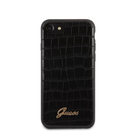 Guess Croco Case - pouzdro pro iPhone SE 2020 / 8 / 7 (černé)