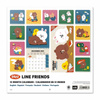 Line Friends - Calendrier mural 2022 année 30 x 30 cm