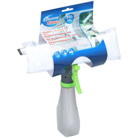Lifetime - Fensterreiniger mit Flüssigkeitsspender 3in1, Spray