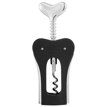 BUILT Curve Winged Corkscrew - Steel Butterfly Wine Corkscrew (Black)