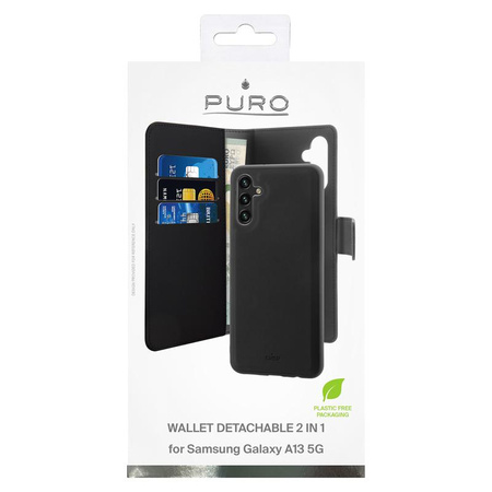 PURO Wallet Detachable - 2-in-1 Case Samsung Galaxy A13 5G (noir)