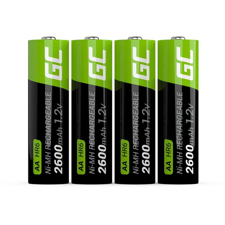 Green Cell - 4x AA HR6 2600mAh újratölthető akkumulátorok