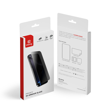 Crong Privacy 3D Armor Glass - Vetro temperato per la privacy per iPhone Air
