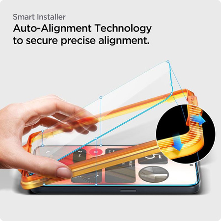 Spigen Alm Glas.TR 2-Pack - Gehärtetes Glas für Nothing Phone 2a / 2a Plus (2 Stück).) (Transparent)