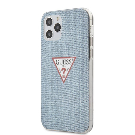 Guess Denim Triangle Lt - iPhone 12 / iPhone 12 Pro Case (blue)