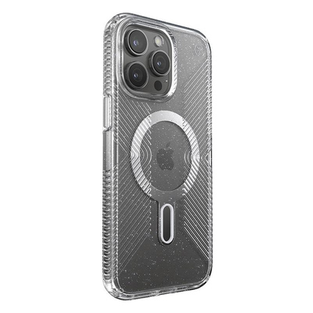 Speck Presidio Lux Grip ClickLock & Magsafe - tok iPhone 15 Pro Max (átlátszó / krómozott kivitel / derűs ezüst)