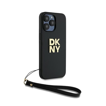 DKNY Wrist Strap Stock Logo - pouzdro pro iPhone 14 Pro Max (černé)